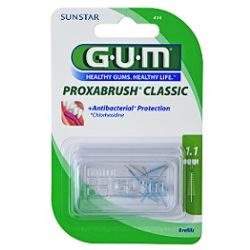 Gum Proxabrush Classic 414 Scovolino Interdentale Ultrafine Conico 8 pezzi