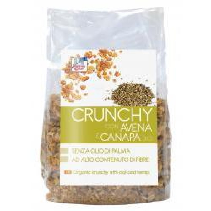 Crunchy con avena e canapa Bio 375gr