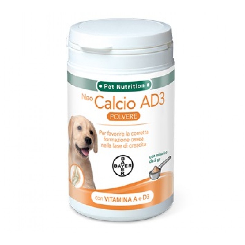Bayer Pet NeoCalcio Ad3 Polvere Integratore Vitamine Ossa Cani 200 g