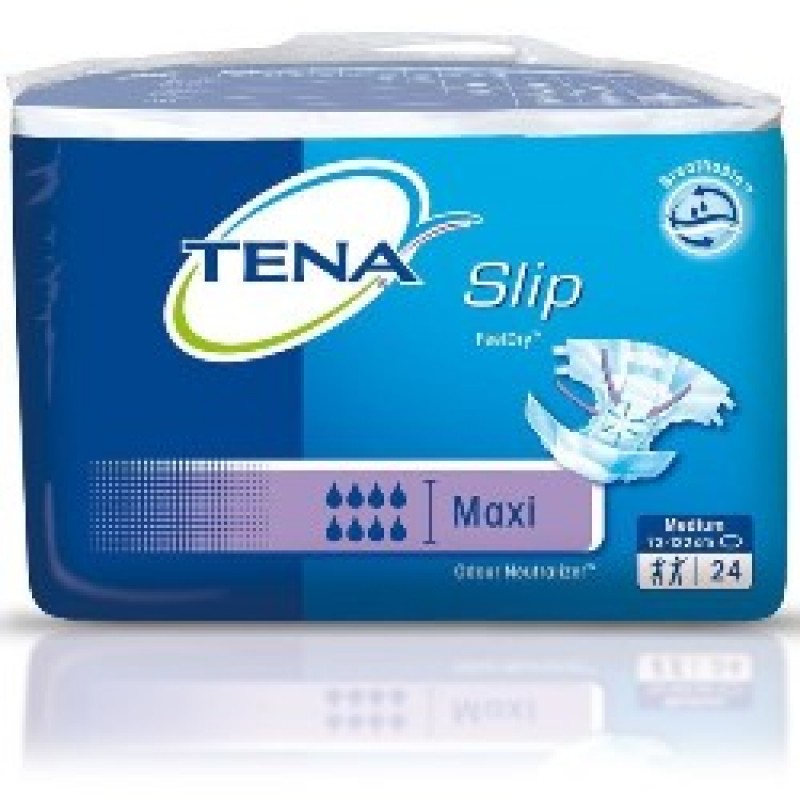 TENA Slip Maxi - Pannoloni assorbenti per perdite urinarie Taglia M 24 Pezzi