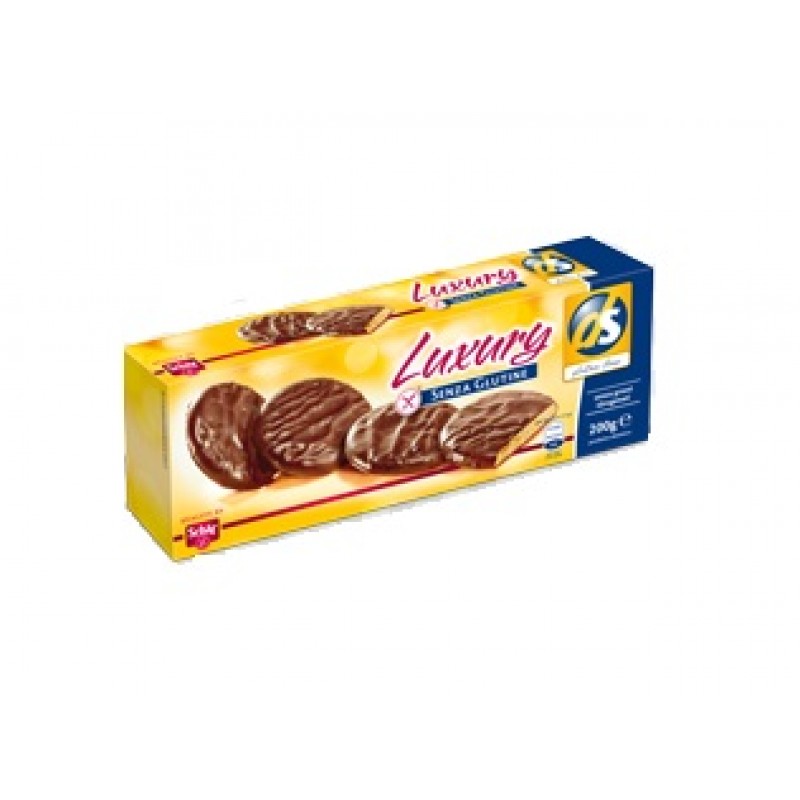 Schar Luxury Biscotti Di Pasta Frolla Senza Glutine Con Cioccolato al Latte 200 g