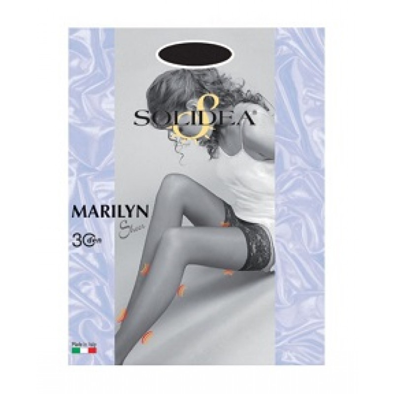 Solidea Marilyn Sheer 30 DEN Calza Autoreggente Compressiva Colore Sabbia Taglia 4
