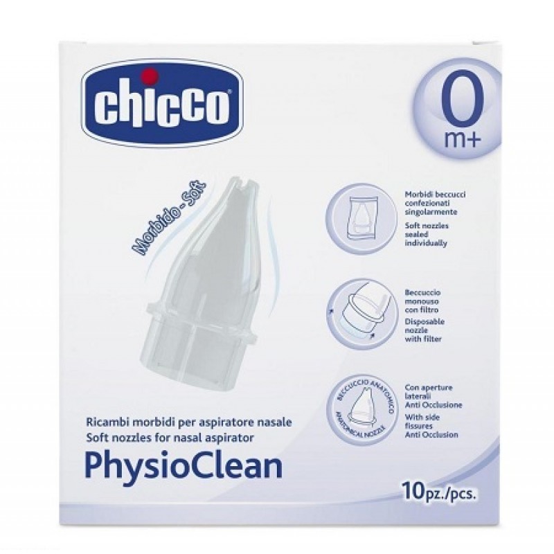 Chicco Physioclean Ricambi Aspiratore Nasale 10 Pezzi