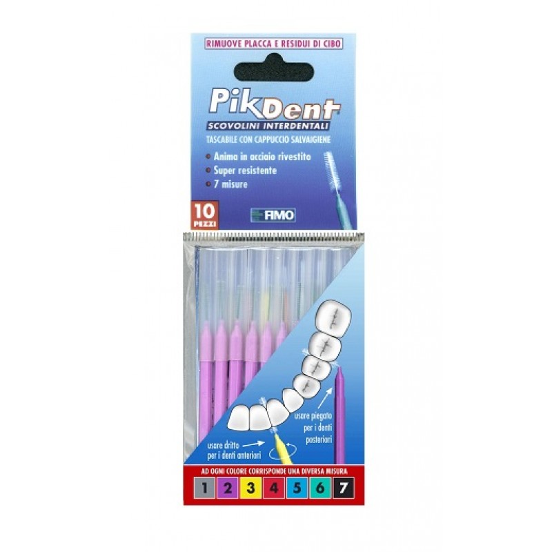 Pikdent Scovolino Interdentale 2 Viola 0,5 mm 10 Pezzi