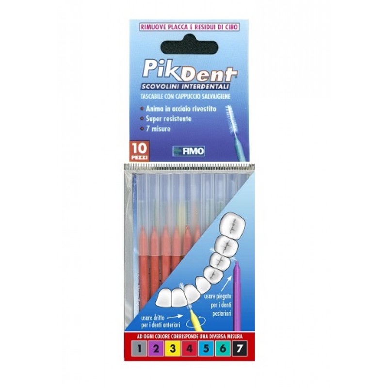 Pikdent Scovolino Interdentale 4 Rosso 0,7 mm 10 Pezzi