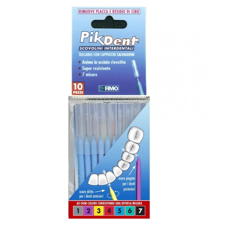 Pikdent Scovolino Interdentale 5 Azzurro 0,8 mm 10 Pezzi