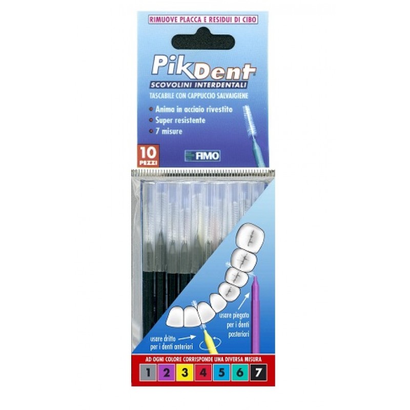 Pikdent Scovolino Interdentale 7 Nero 1,2 mm 10 Pezzi