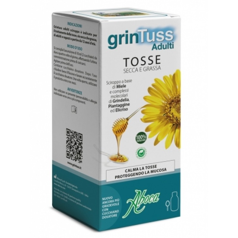 Grintuss Adulti - Sciroppo per tosse secca e grassa - 180 g - DISPOSITIVO MEDICO Classe II a