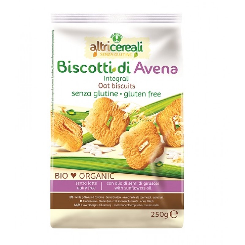 AltriCereali Biscotti All' Avena Integrali Senza Glutine 250 g