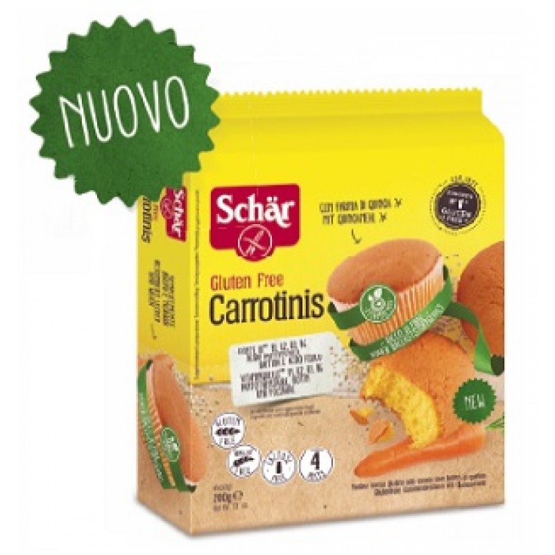 Schar Carrotinis Merendine Senza Glutine 4x50 g