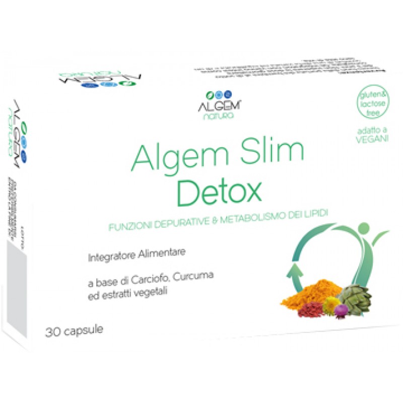 Algem Slim Detox Integratore Depurativo 30 Capsule