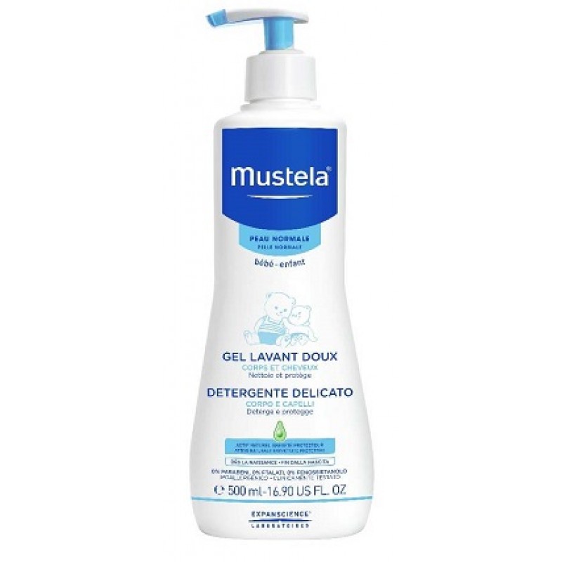 Mustela Detergente Delicato Corpo e Capelli Neonati e Bambini 750 ml