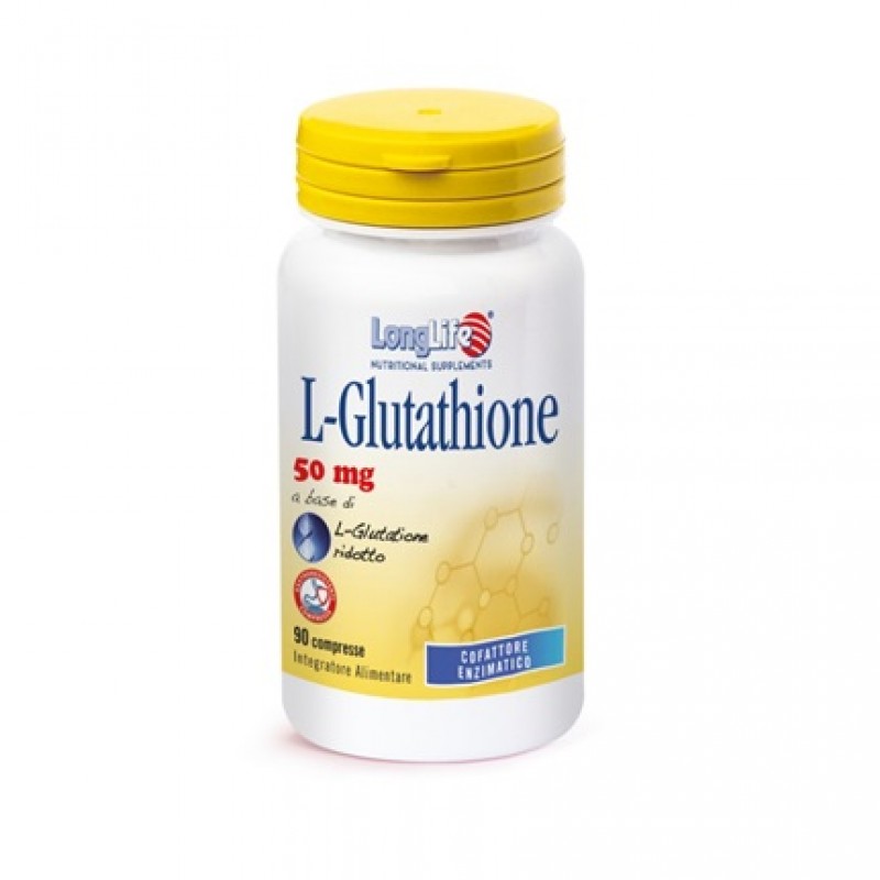 LongLife L-Glutatione 50 mg Integratore Antiossidante 90 Compresse