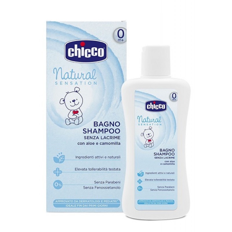 Chicco Natural Sensation Bagno Shampoo Senza Lacrime Detergente 200 ml