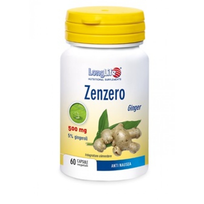 LongLife Zenzero 500 mg Integratore 60 Capsule