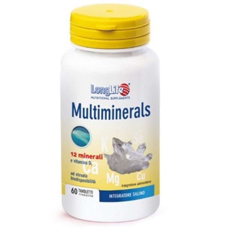 LongLife Multimineral Integratore Sali Minerali 60 Tavolette