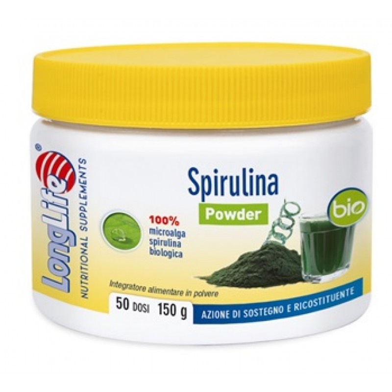 LongLife Spirulina Bio Integratore Ricostituente 50 Dosi