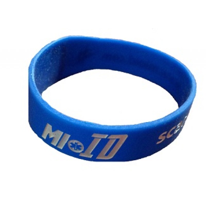 Mioid Bracciale Salvavita In Silicone Misura L Colore Blu