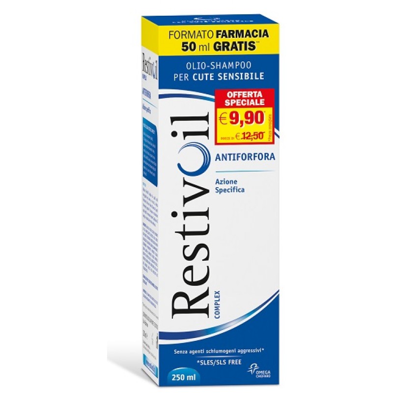 Restivoil Complex Antiforfora Olio Shampoo Capelli Da Normali a Grassi 250 ml PREZZO SPECIALE