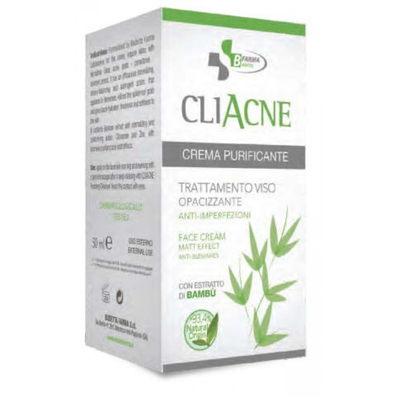 Cliacne Crema Purificante Trattamento Viso Opacizzante 50 ml