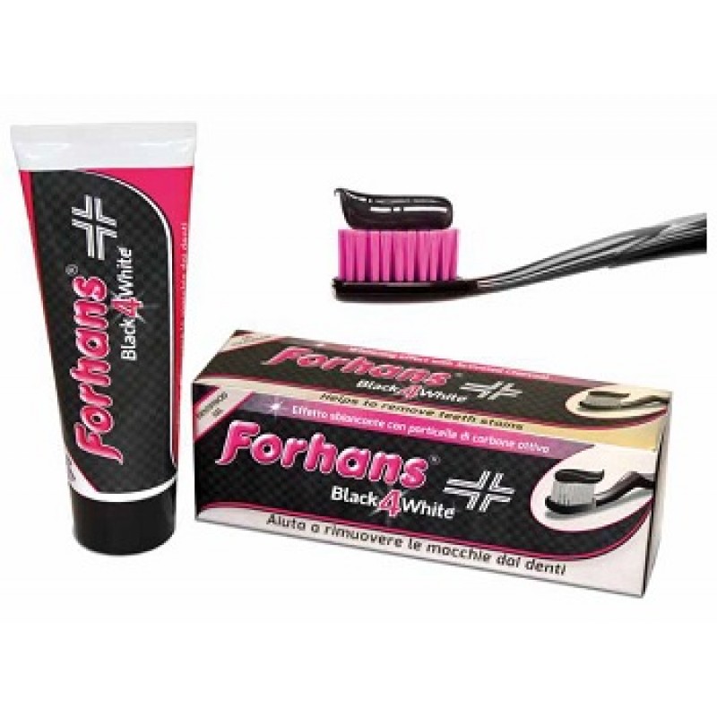 Forhans Black4White Dentifricio Ultrasbiancante 75 ml
