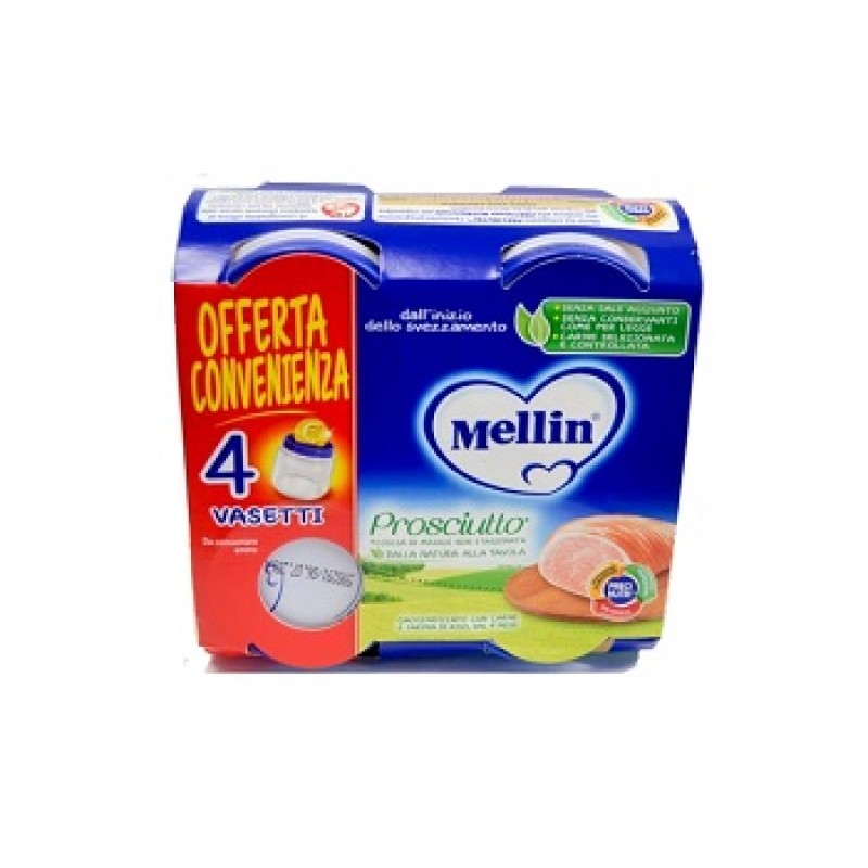 Mellin Omogeneizzato di Prosciutto 4 x 80 g