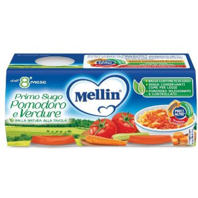 Mellin Primi Sughi Pomodore E Verdure 2 x 80 g