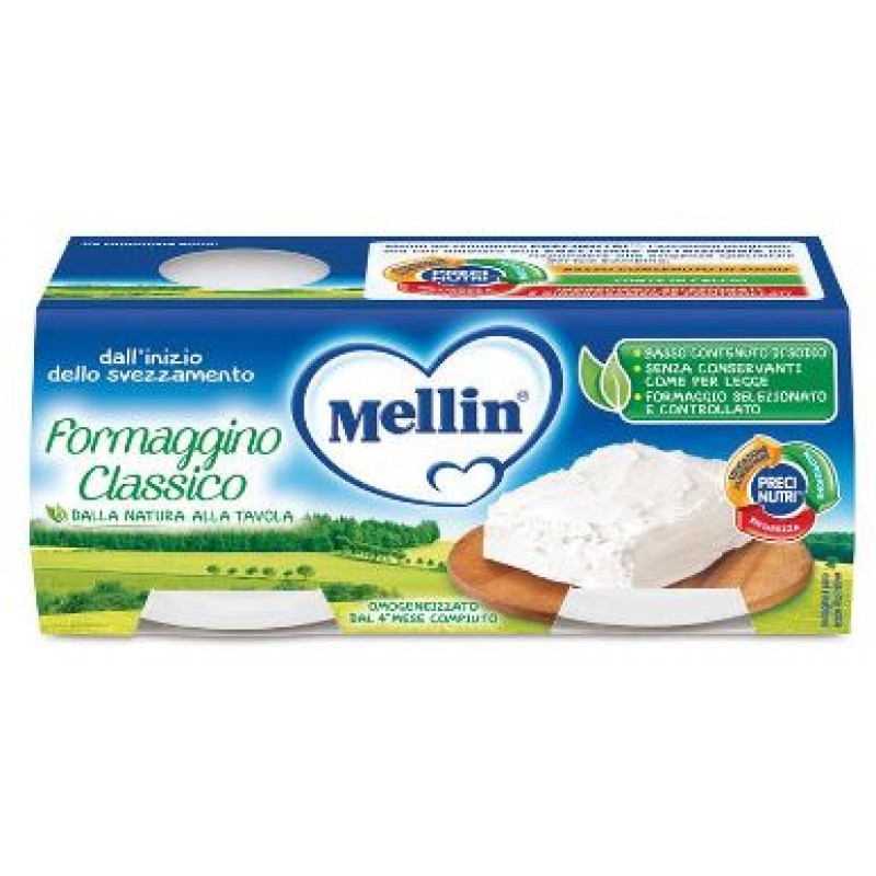 Mellin Omogeneizzato Al Formaggino 2 x 80 g