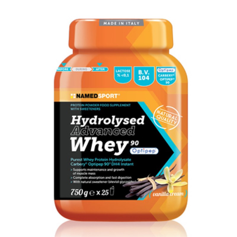 Named Sport Hydrolysed Advanced Whey Vaniglia Integratore Proteico 750 g