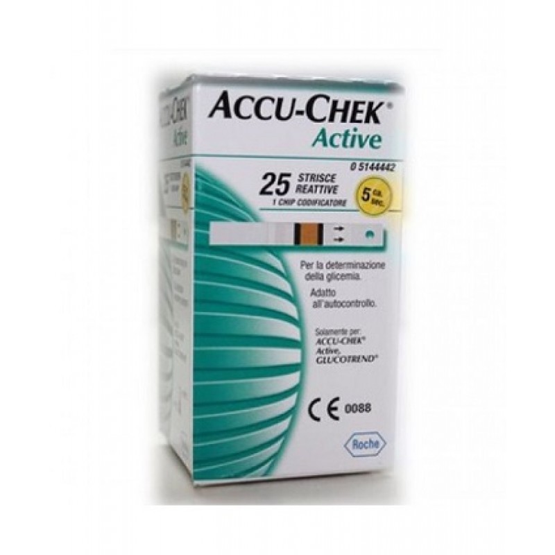 Accu-Chek Active Strisce Reattive Controllo Glicemia 25 Pz