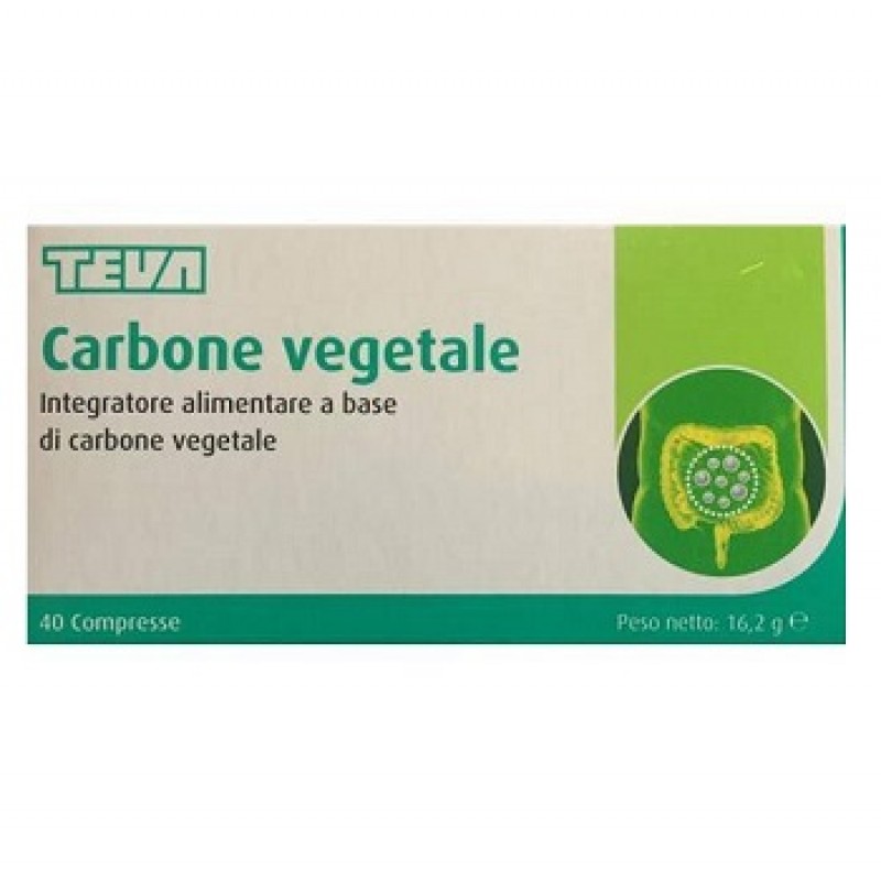 Teva Carbone Vegetale Integratore Benessere Intestinale 40 Compresse