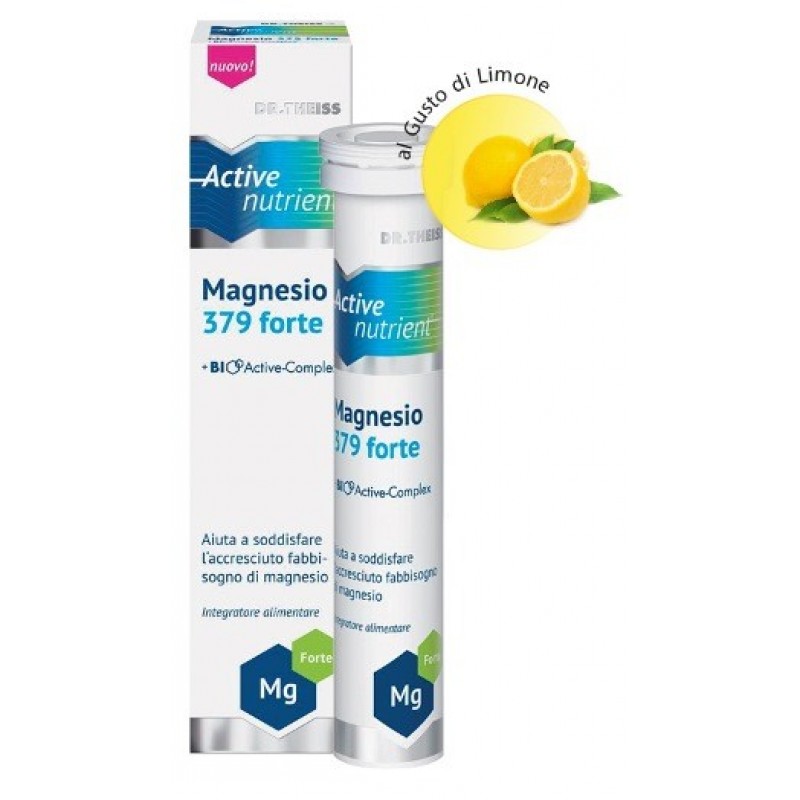 Active Nutrient Magnesio 379 Forte Integratore alimentare Gusto limone 20 Compresse