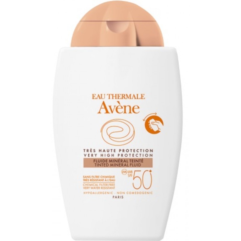 Avène Solare Fluido Minerale Colorato SPF 50+ Protezione Viso 40 ml