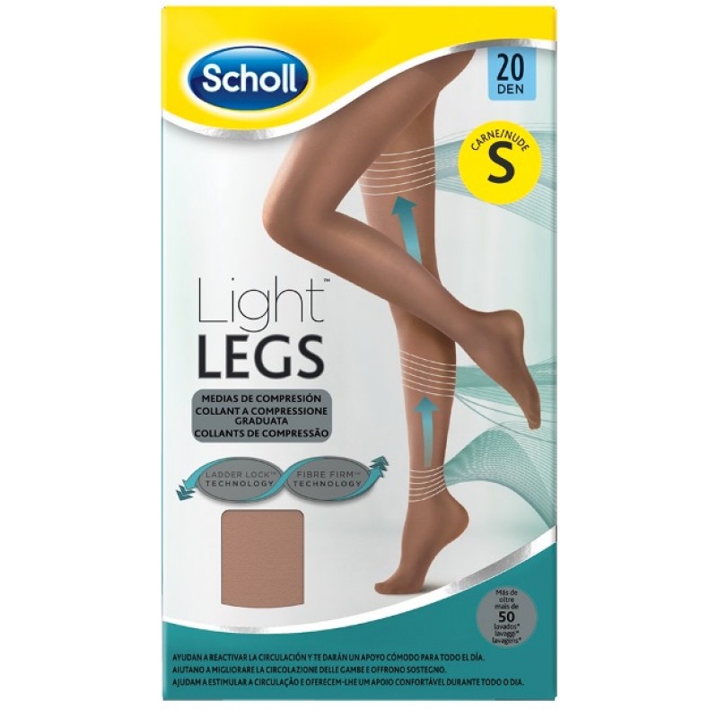 Dr.Scholl Light Legs Collant velati a compressione graduata 20 DEN TG. S colore carne