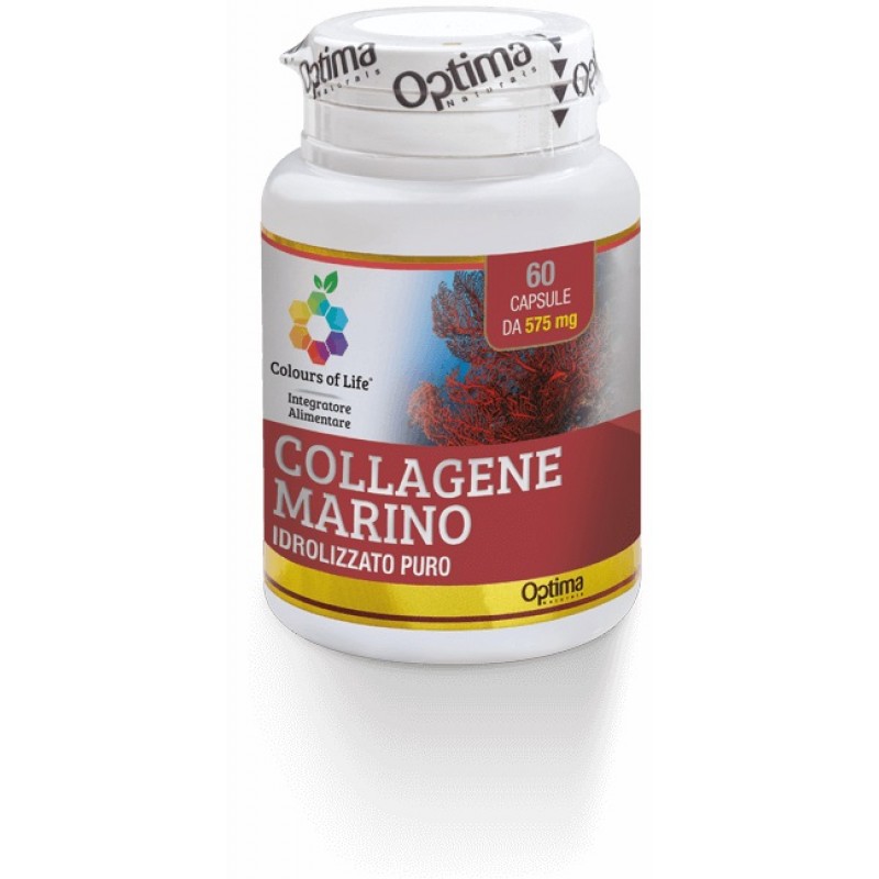 Optima Colours Of Life Collagene Marino Integratore Pelle e Ossa 60 Capsule