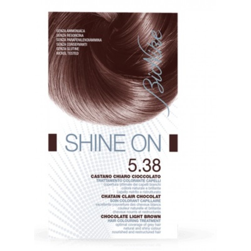 Bionike Shine-On 5.38 Castano Chiaro Cioccolato Trattamento Colorante Capelli