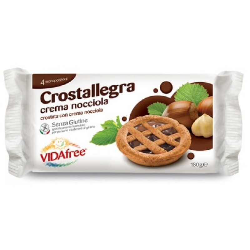 Vidafree Crostallegra Con Crema Alla Nocciola Senza Glutine 180 g