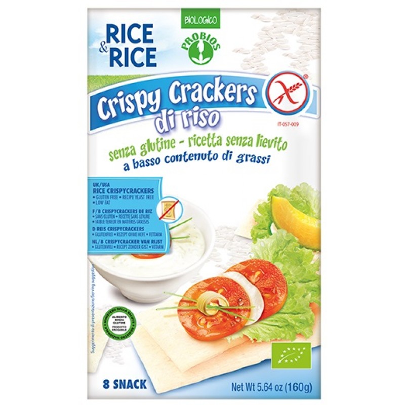 Rice&Rice Crispy Crackers Riso Senza Glutine Senza Lievito 160 g