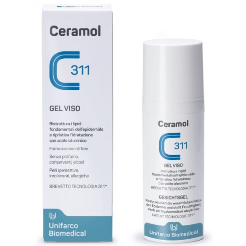 Ceramol 311 Gel viso idratante con acido ialuronico 50ml
