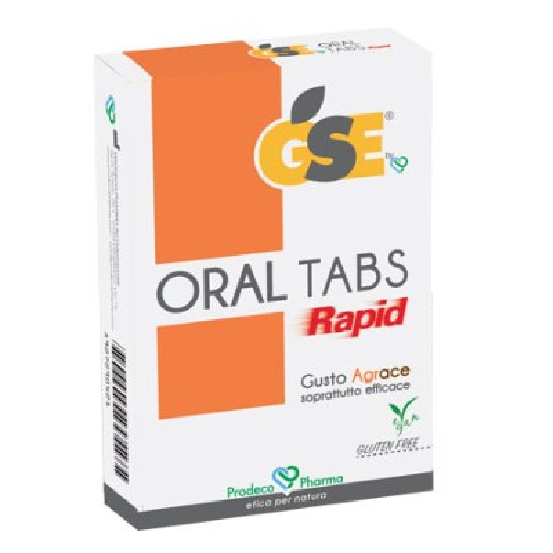 GSE Oral Tabs Rapid gusto Agrace per prevenzione mucosa orofaringea 12 compresse