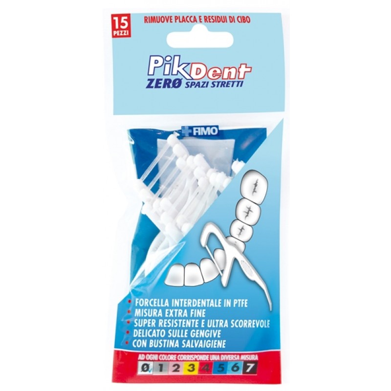 Fimo Pikdent Zero Forcelle Interdentali Spazi Stretti 15 Pezzi