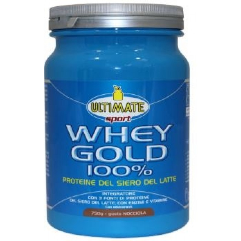 Ultimate Sport Whey Gold 100% Integratore Proteico Gusto Nocciola 750 g