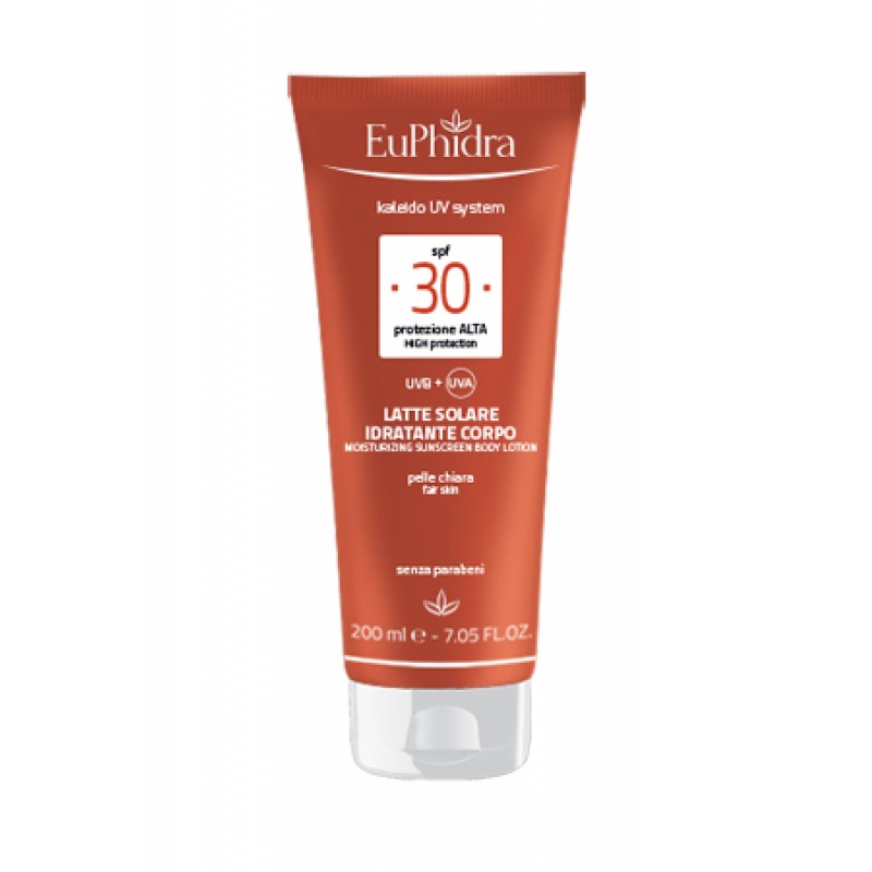 Euphidra Kaleido Latte Solare SFP30 Protezione Corpo Idratante 200 ml