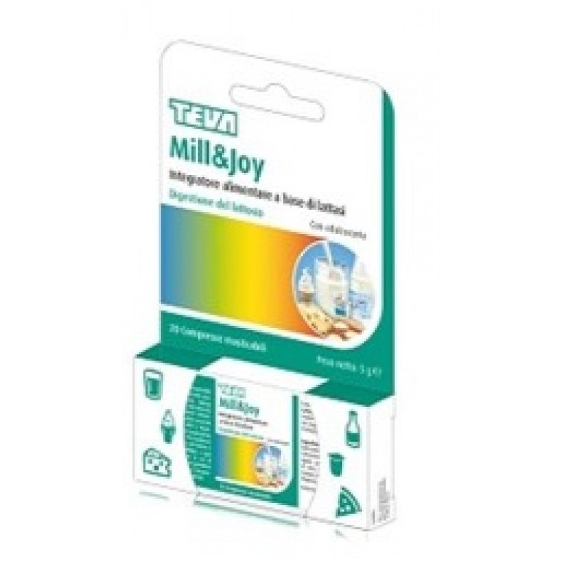 Teva Mill E Joy Integratore Alimentare lattasi 20 Compresse Masticabili digestione del lattosio
