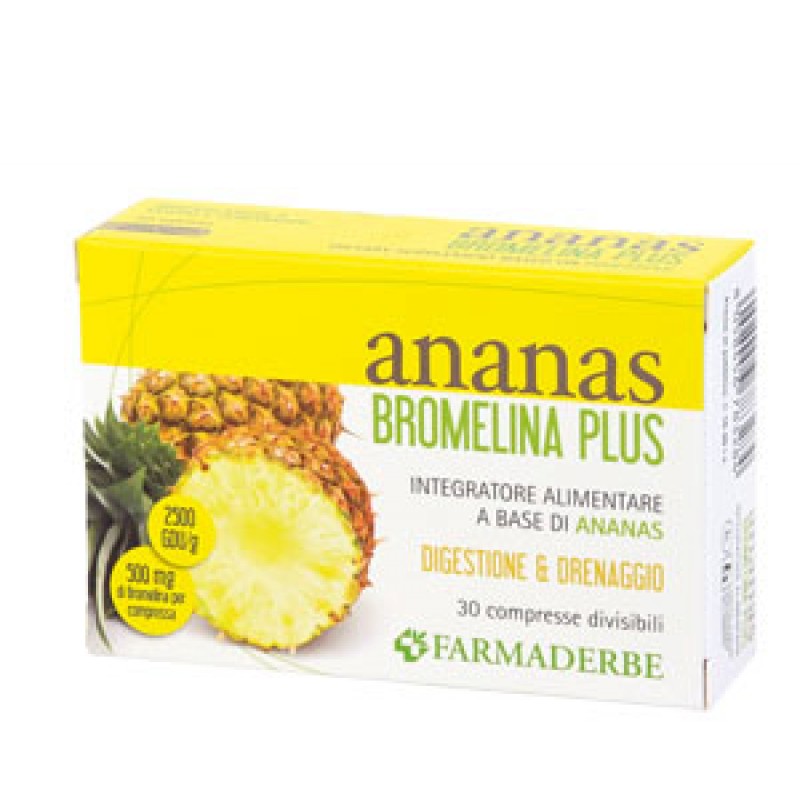 Ananas Bromelina Plus drenante CELLULITE, microcircolo, digestione 30 compresse