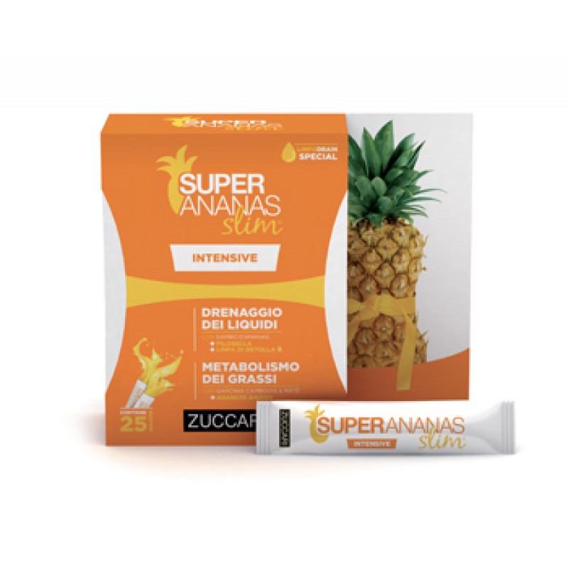 Zuccari Super Ananas Slim Intense integratore alimentare drenaggio dei liquidi corporei 25 bustine