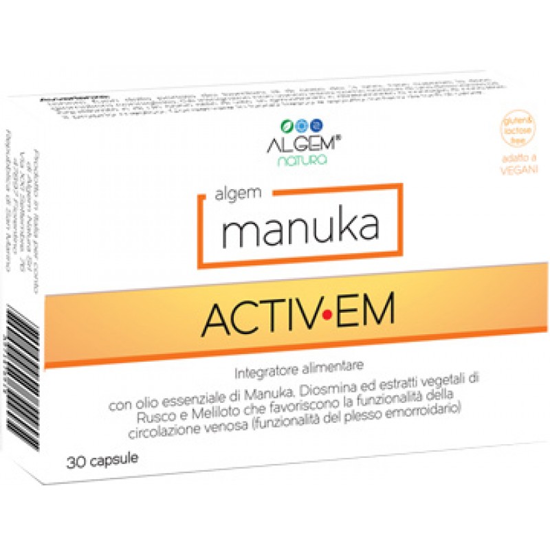 Algem Manuka Activ-EM Integratore Per Emorroidi 30 Capsule