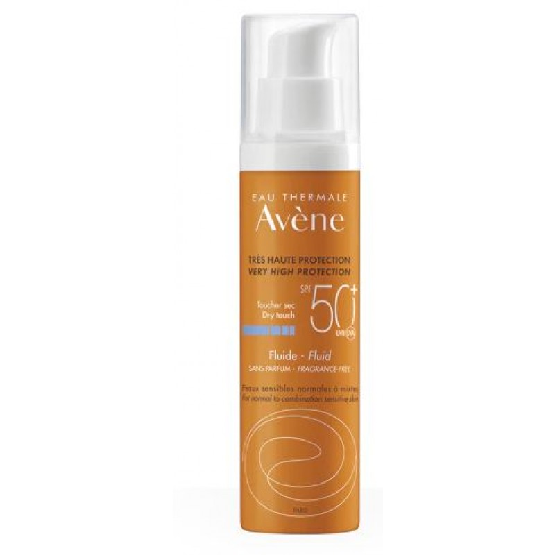 Avène Solare Emulsione Viso Senza Profumo SPF 50+ Protezione Molto Alta 50 ml