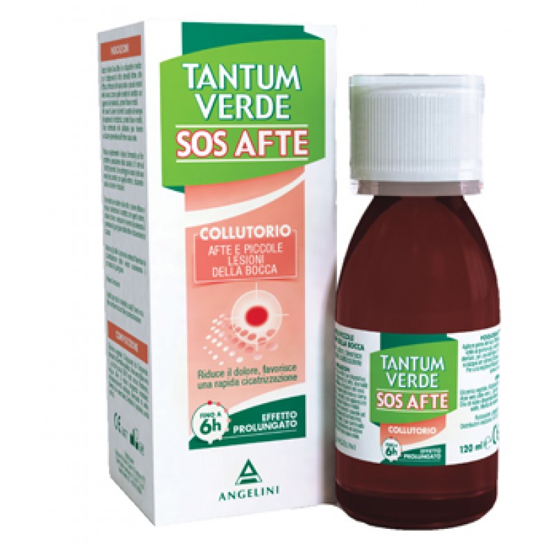 Tantum Verde SOS Afte Collutorio Contro Afte e Piccole Lesioni della Bocca 120 ml