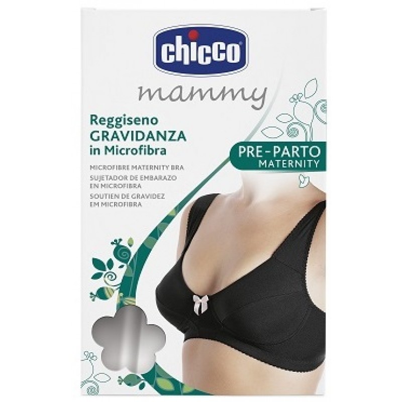 Chicco MD Reggiseno Gravidanza Microfibra Nero Taglia 3C